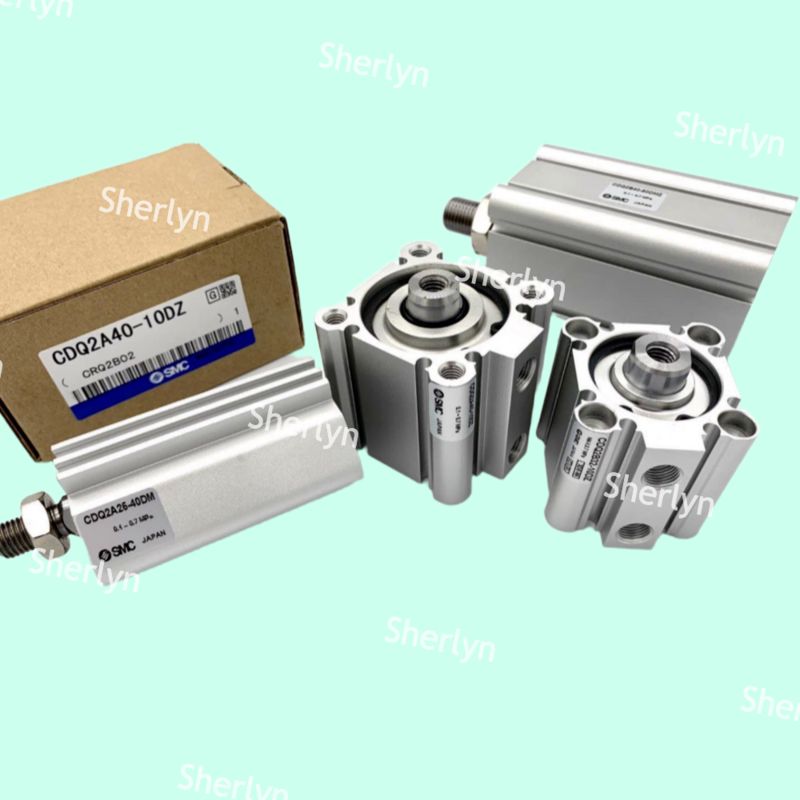 CQ2A12-50D SMC Compact Cylinder Standard Type Double Acting Single Rod CQ2 Seri 12 Ukuran lubang