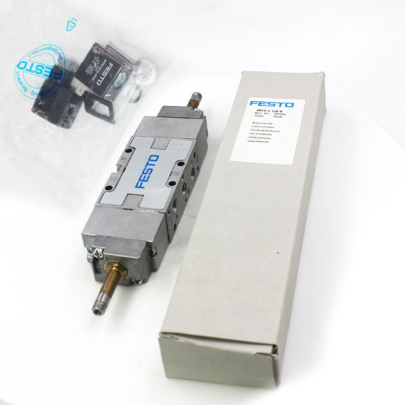 JMFH-5-1/8-B Festo Solenoid Valve 30486 Tiger 2000, 5/2, dbl sol dijual terpisah, G1/8, int pilot
