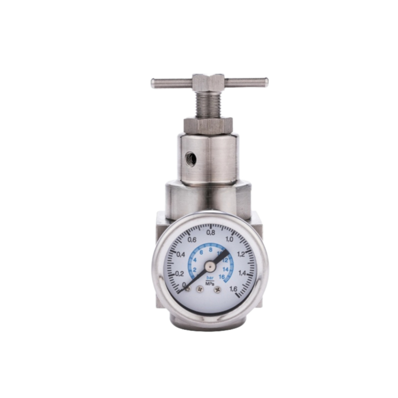 SR400 Ukuran benang Pneumatic Filter Regulator Lubricator Stainless Steel Pressure Regulating Valve