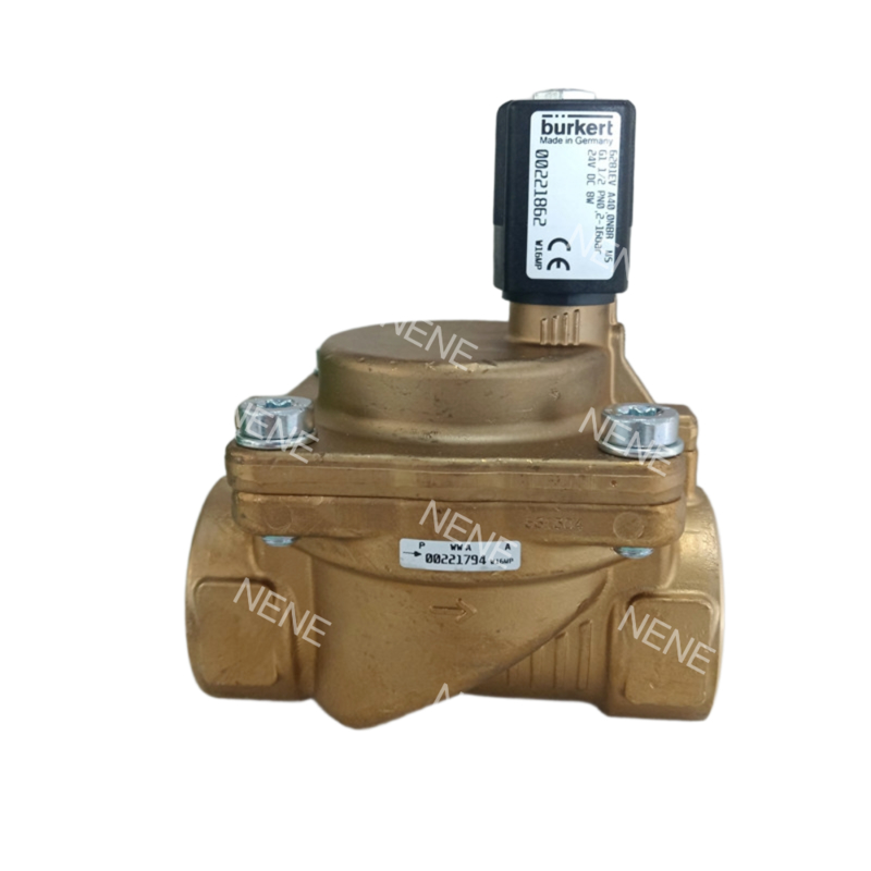 00221846 6281 G1/2 2/2 Biasanya Tertutup 13.0 Lubang Aliran NBR Disegel Badan Katup Kuningan AC220V 8W 0.2-16bar -10~+80 ℃ Katup Solenoid BURKERT