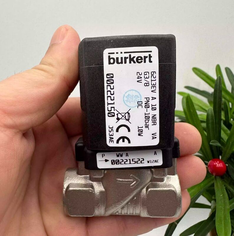 Burket6213 Series G3/8 Solenoid Valve 00222150 00222151 00222152 Valve Air Dua Jalur Baja Tidak Berlemak