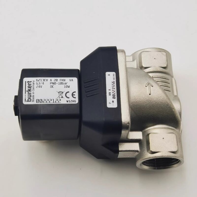 BURKERT 00222122 00222123 00222125 6213EV A 20 FKM VA G3/4 PN0-10bar Katup solenoid baja tahan karat