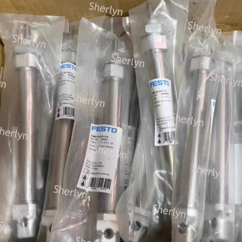 Silinder Pneumatik Piston 15 Mm Stroke DSNU-8-15-P-A FESTO Silinder Aksi Ganda 1908247