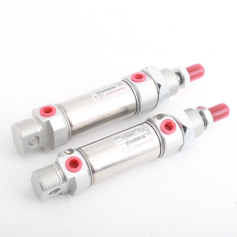 12 Millimeter Bor Single Acting Piston Pneumatic Cylinder Mengoperasikan pada 2 sampai 10 Bar Tekanan Ideal untuk Sistem Pneumatik