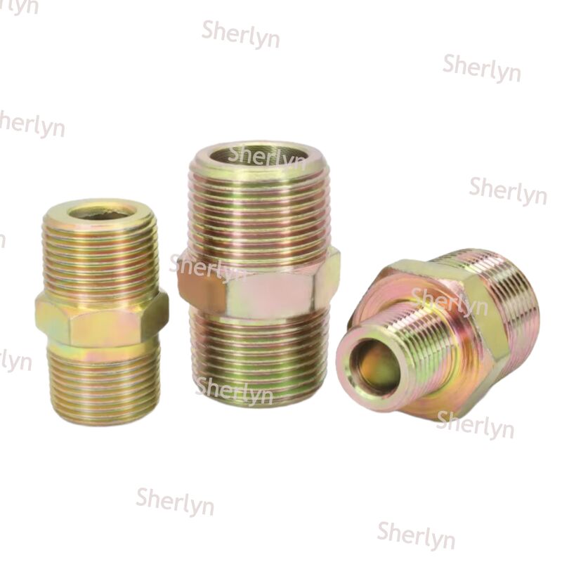 Flat Mouth 1 Point Hydraulic Wire High Pressure Transition Joint Carbon Steel Galvanized External Thread Oil Pipe Variable Diameter Wire A-type British Pipe Joint