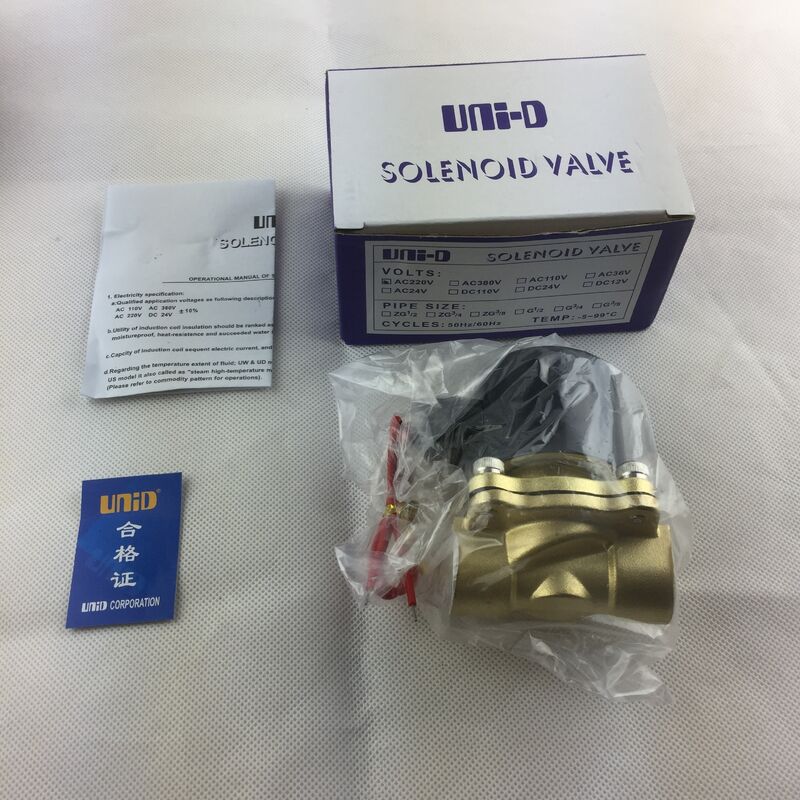 UW-25 Badan tembaga katup udara tertutup normal katup dua arah elektromagnetik katup air katup solenoid