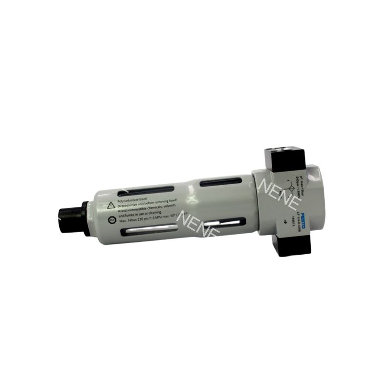 159612 Festo LF-1/8-D-MINI Filter Udara Dikompresi Aluminium Zinc Housing Metal Bowl Guard Sintered Filter G1/8 Port 0,5-12 bar 40 μm Manual Drain