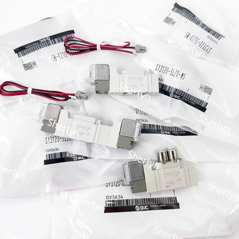SMC SY3220-5LZD-M5 DC24V Air Valve untuk Pengendalian Silinder Penguncian Conveyor Long-Stroke