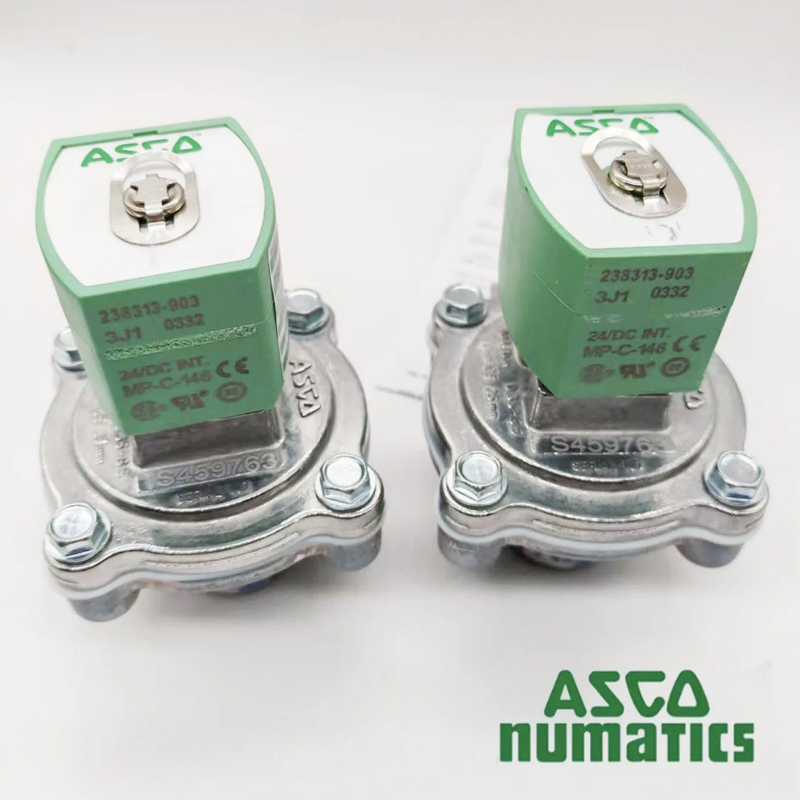 Katup Jet Pulsa Sudut Benang 1 "SCG353G044 ASCO Seri 353 Katup Solenoid Kolektor Debu Respon Cepat Bodi Aluminium