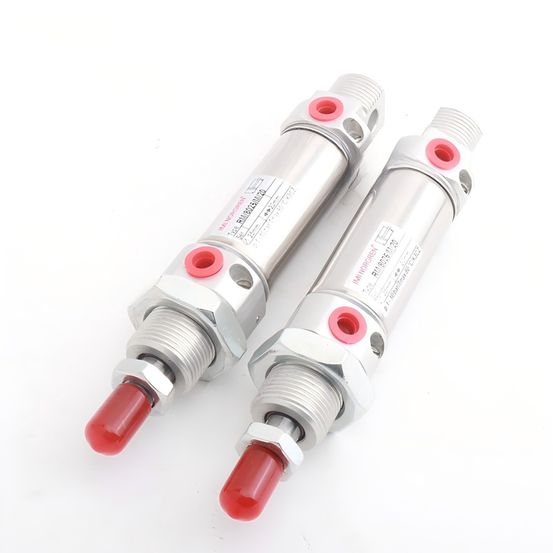 NORGREN RM/8010/8012/8020/M/MF/JM/10/15/20/25/30/50/60/75 RM/8010/20 RM/8000 seri: silinder mini baja tahan karat melingkar ISO6432 aksi gandaBenang dalam M5