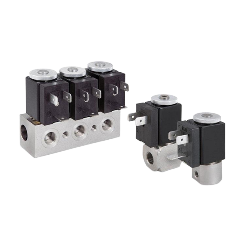 1/8 Ukuran Port 1913BA161-S Katup Solenoid Baja Tahan Karat 2 Arah Bahan Segel NBR Biasanya Tertutup Ukuran Lubang 1.6Mm