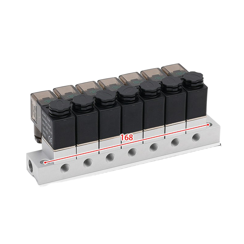 FKM Seal Ring 1-Inlet-6-Outlet 2V025-06-6F Solenoid Valve Manifold dan 2V025-06-7F 1-Inlet-7-Outlet