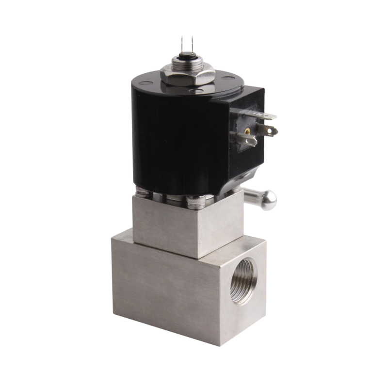 8.7BAS080B01 2/2 Way Pneumatic Solenoid Valve Menampilkan Bahan Tubuh Stainless Steel 304 dan Ukuran Port 1/8 ''
