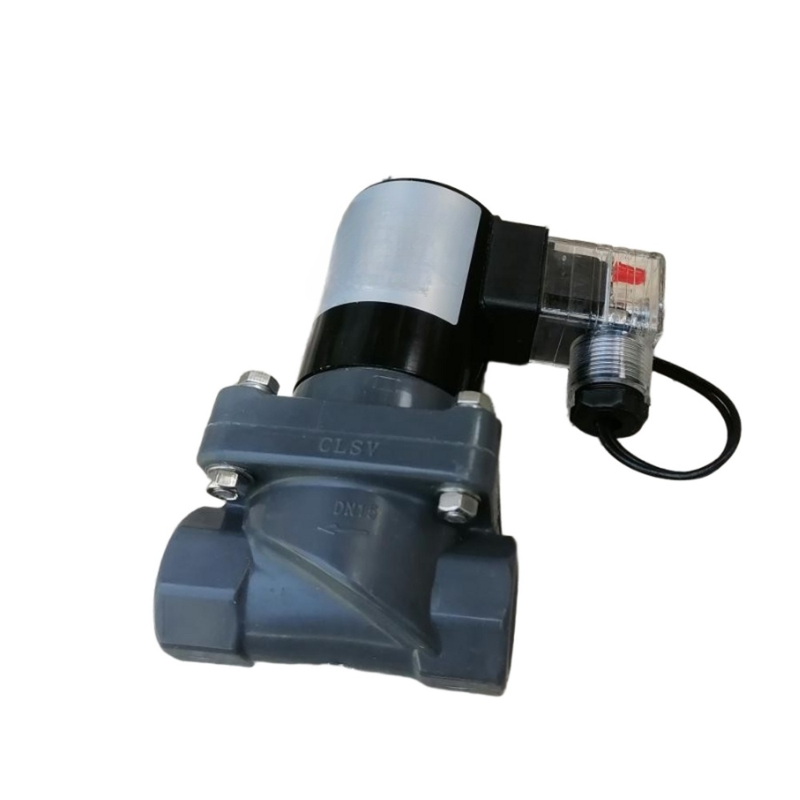1-1/4' Port Ukuran FF1C32B32 32mm Lubang Ukuran CPVC Badan Pneumatic Solenoid Valve 2 Way NC Alkali Compatible Valve