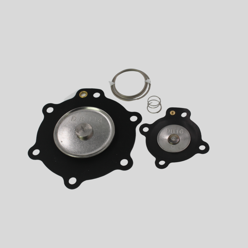 DB114 DB16 Diaphragm Kit With 2 Springs FKM Material Sealed Pack M Bag Packaging Fit For Mecair Pulse Jet Valve Combined Repair Spare Parts Compatible Valve VNP/VEM214, VNP/VEM314