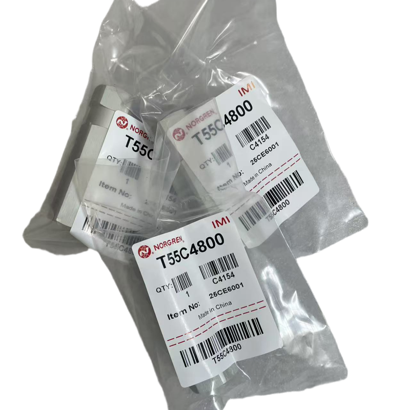 T55C4800 IMI Norgren Inline Non Return Valve G1/2 Thread Aluminium Compact Pneumatic Check Valve Untuk Mesin Pengemasan