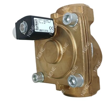 Katup Solenoid Burkert 6281 00221953 G1/2 2/2 Biasanya Ditutup dengan Kontrol Manual 13.0 Lubang Aliran Segel NBR AC220V 8W 0.2-16bar