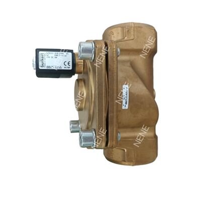 BURKERT Solenoid Valve 00221956 Tipe 6281 G3/4 2/2 Biasanya tertutup Manual Override 20.0 Orifice NBR Seal Brass Body DC24V 8W 0.2-16bar -10 Sampai +80°C