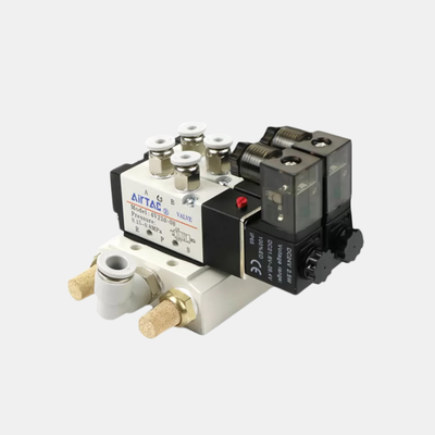 Set Manifold Katup Solenoid Airtac 4V210-08 2 Posisi / 3 Posisi / 4 Posisi / 5 Posisi / 6 Posisi Rakitan Katup Kontrol Pneumatik Gabungan Untuk Kontrol Sirkuit Udara Otomatis