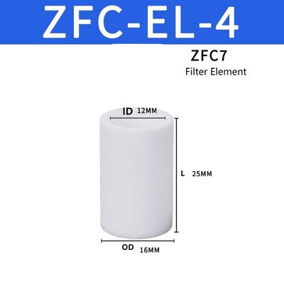 SMC ZFC‑EL‑4 Kartrid Filter Vakum Sesuai RoHS Media Resin Sintered Dirancang Untuk Operasi Berkelanjutan Perakitan Filter Tekanan Negatif Pneumatik Seri ZFC7